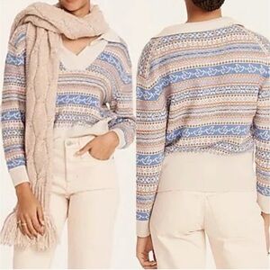 J. Crew Collared Fair Isle sweater XL